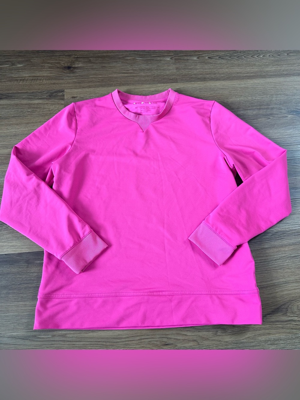 Peter Millar Birdie Sport Performance Sweatshirt Pink Women Medium Crewneck Golf